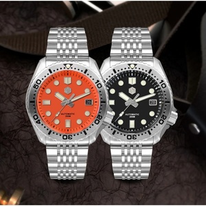 Montre de plongée de luxe pour homme San Martin SN046-G, cadran en nacre, mouvement mécanique NH35, bracelet, luminescent, saphir, 20 bars - Product Image 3