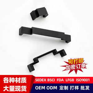 Zinc Alloy Cabinet Handle Bar Minimalist <b>Black</b> Durable Furniture Hardware Drawer Door Handle - Product Image 2