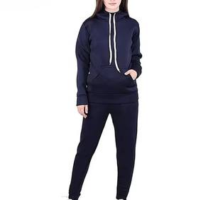 New Arrival Custom Wholesales Breathable Solid Knitting <b>Hoodie</b> Two Piece Set Comfortable Casual Style Women Tracksuits Online - Product Image 4