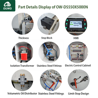 Machine de découpe CNC OUWO 380V à deux têtes 45/90 degrés pour aluminium/PVC/UPVC avec PLC et moteur pour profilés de fenêtres et de portes, haute précision