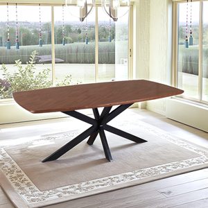 Modern <b>Solid</b> <b>Wooden</b> Dining <b>Table</b> for Dining Room Kitchen Restaurant Furniture with Durable Wood Finish and Contemporary - Product Image 1