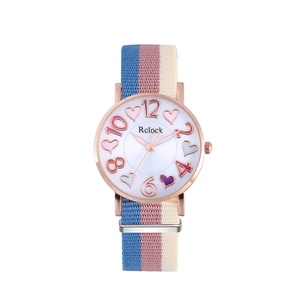 WJ-10732 Montre à quartz pour femme, style simple et élégant, avec sac en toile, accepte <span class=keywords><strong>la</strong></span> personnalisation, vente en gros à bas prix - Product Image 2