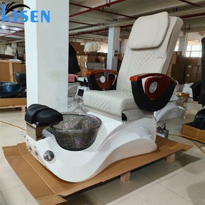 เฟอร์นิเจอร์ร้านทำเล็บหรูหราทันสมัย Kisen 2025 อ่างแช่เท้าแบบไร้ท่อ 110V เก้าอี้นวดทำเล็บมือและเล็บเท้า มีสินค้าในสต็อก - Product Image 4