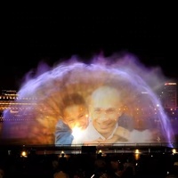 3D-Hologramm-Bild Wasser-Tanzende Musik Laser-Wasser-Filmleinwand