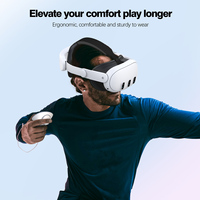 Accessoires de jeu pour casque VR, sangle de tête de remplacement sans fil confortable, étui pour casque compatible avec Meta Quest 3 en plastique
