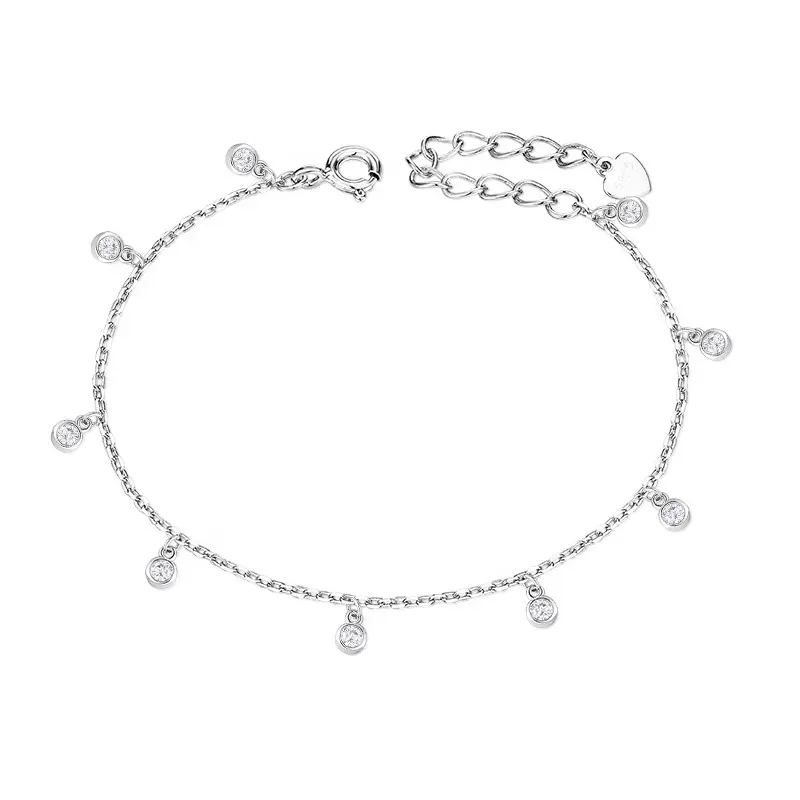 S925 Sterling Silber Diamanten Modedesign Kette verstellbares Armband