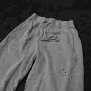 Pantalon de jogging homme en coton personnalisé, taille élastique avec cordon de serrage, imprimé logo, poids moyen, décontracté, style empilé - Product Image 6