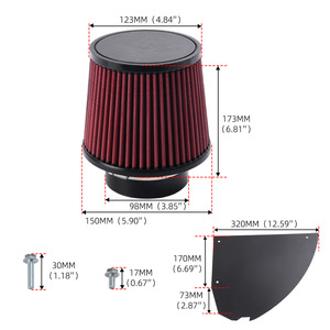 ชุดกรองอากาศเย็น BMW B48 2.0L สีแดงสำหรับ320i 330i 19-21 G20 - Product Image 4