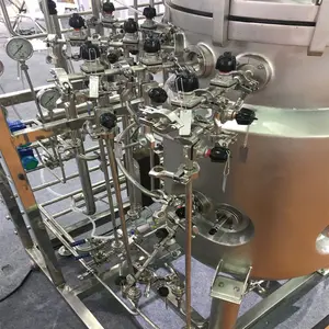 Joston SUS316L / SUS304 jaket microbiologi kontrol suhu reaktor Bio Reaktor dengan sistem Agitator mekanik