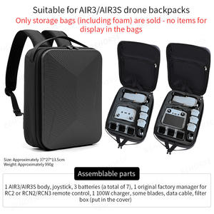 Zaino per Drone Air 3 per DJI Air 3S Borsa Rigida per DJI Mavic Air 3 /3S RC 2/RC N2 Controllo Accessori Universali - Product Image 2