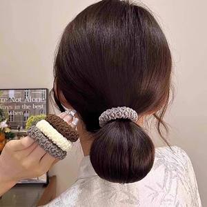 Coletero para el pelo de alta elasticidad, poliéster, color sólido, accesorios para el cabello de uso diario - Product Image 1