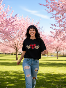 T-shirt stampata con motivo a cuore per San Valentino, t-shirt da donna a maniche corte con scollo rotondo, top casual, regalo di moda primavera estate - Product Image 2