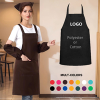 Tablier de cuisine imperméable, lavable, réutilisable, écologique, résistant à l'huile, avec logo personnalisé, pour restaurant, café, boulangerie