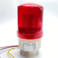 Sirena Estroboscópica de Advertencia con Cable de 12v y 105dB con Luz LED Roja de Destello Intenso