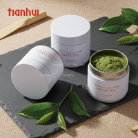 Boîtes métalliques miniatures vides Tianhui pour le stockage du matcha de 30g et 50g, boîtes rondes hermétiques, boîtes blanches pour le matcha