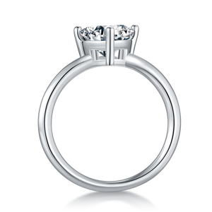 Bague Moissanite Classique S925 Argent Plaqué Platine 3.0 Carat D Grade pour Femme Bague Moissanite pour Femme 3.0 Carat D Grade - Product Image 2
