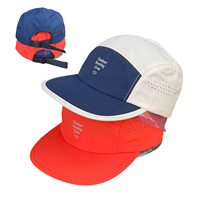 Casquette de sport 5 panneaux à séchage rapide, respirante, en nylon, avec ventilation laser, pour la course, le cyclisme et la randonnée en extérieur – Vente en gros usine
