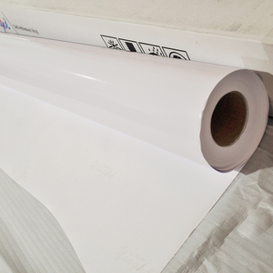 Yinghe 140G 1.27*50m haute qualité rouleau blanc brillant Film autocollant Eco solvant impression vinyle rouleau voiture emballage autocollants - Product Image 3