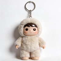 Poupée en peluche personnalisée OEM ODM avec visage en vinyle, corps en peluche doux et moelleux, personnage d'anime personnalisé, jouet en peluche cadeau
