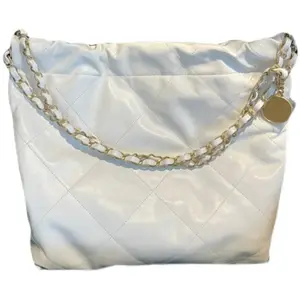 2023 नई शैली का चमड़े का शॉपिंग बैग आलसी शैली 22बैग रोम्बस चेन बड़े आकार का महिलाओं का बैग