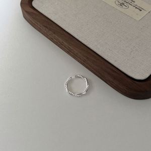 Dylam Personalized <b>Statement</b> Design 925 Sterling <b>Silver</b> Rhodium Plated Twisted Double Layer Beaded Geometric Open Jewelry <b>Rings</b> - Product Image 6