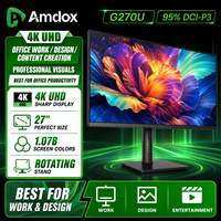 27 Zoll 4K UHD Büromonitor HDR10 95% DCI-P3 Verstellbarer Standfuß für Workstation