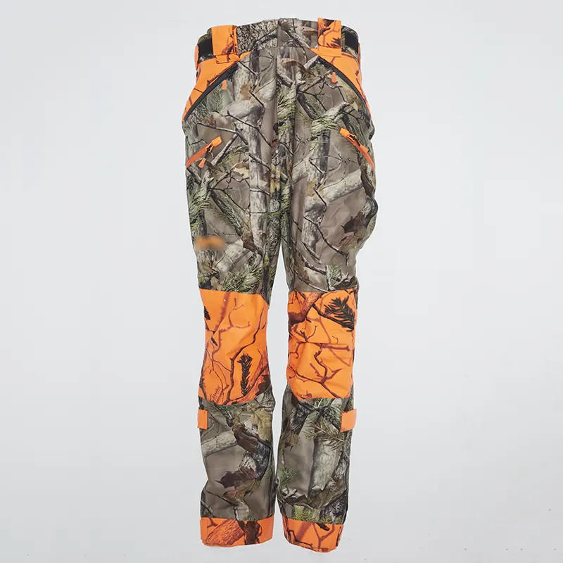 Al aire libre naranja de caza de camuflaje pantalones impermeables de caza Pantalones