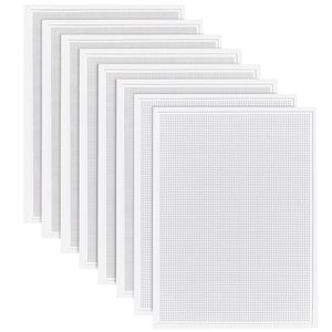 White Blank Needlepoint Canvas with <b>Binding</b> <b>Tape</b> 8x8 Inch Twist Interlock 100% Cotton Canvas for DIY Needlepoint Project - Product Image 1