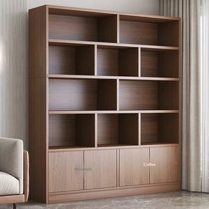 Estantería de <span class=keywords><strong>Madera</strong></span> de Estilo Rústico con Paneles Multicapa, Montada en el Suelo con Panel Trasero, para Sala de Estar y Oficina en Casa - Product Image 6