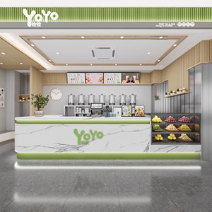 Hiện đại hai mặt siêu thị Kệ rõ ràng phía trước bàn trà sữa cửa hàng thanh ngọt uống bánh góc thanh toán trái cây cửa hàng truy cập - Product Image 2