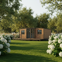 Maison conteneur modulaire préfabriquée de luxe, mobile, amovible, à chambre unique, compacte, pour extérieur, avec emballage plat