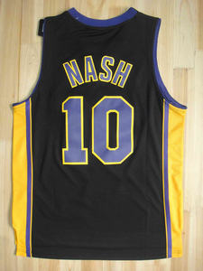 Fashion baru #10 Steve Nash putih kuning ungu REV 30 merek LOGO bordir Jersey basket - Product Image 1