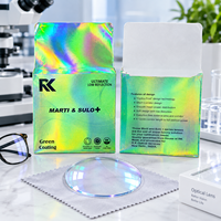Sacs d'emballage pour lentilles optiques personnalisés, écologiques, recyclables, anti-rayures, avec rembourrage en coton et papier couché pour lunettes