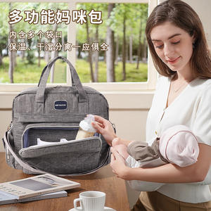 Bolsa para mamá de gran capacidad, bolsa para pañales de 41x18x32cm, almohadilla para cambiar pañales de tela Oxford incluida para viajes de bebé y uso diario - Product Image 2