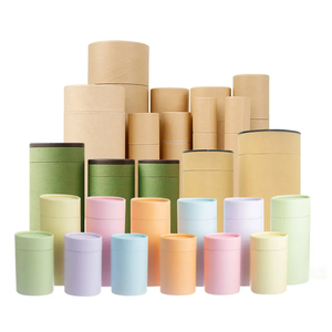 Phân hủy sinh học bao bì các tông đẩy lên khử mùi Stick container Trắng Đen Nâu Kraft Lip Balm ống giấy - Product Image 5