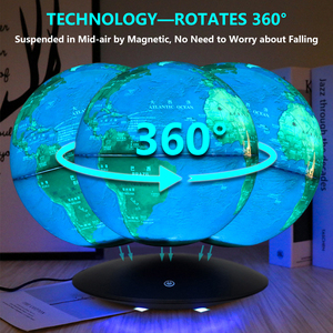 Home Decoration Luminescent Vivid Available Anti Gravity Flying UFO Base <b>Touch</b> Control Magnetic Floating Globe - Product Image 3