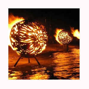 BARBECUE Fuoco Ciotola Corten Acciaio Inox <span class=keywords><strong>Camino</strong></span> Grill All'aperto <span class=keywords><strong>Camino</strong></span> Corten Acciaio Inox Sferico Buca per il Fuoco <span class=keywords><strong>Griglia</strong></span> - Product Image 3