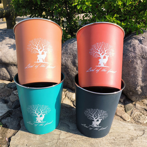 Poubelle cylindrique Lord Of The Forest, couleurs mélangées, pour intérieur et extérieur, bac de rangement à ouverture supérieure - Product Image 5