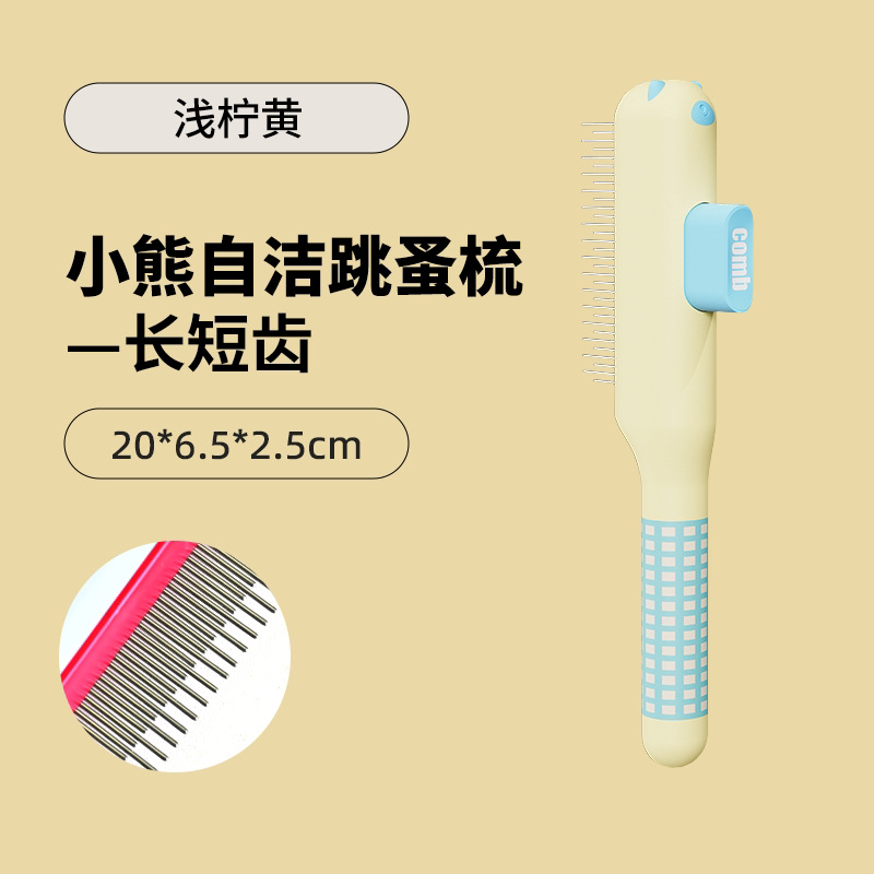 Amarillo limón claro - dientes de diferentes longitudes