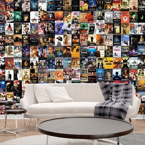 Papel Tapiz Autoadhesivo de PVC con Diseño de Collage de Películas Famosas para Pared - Product Image 4