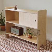 Vitrine italienne simple et multifonctionnelle pour salon, entrée, bureau, meuble de rangement à double niveau