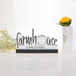 Présentoir de table de lettres de ferme en MDF 12 ''en noir et blanc pour la décoration de Noël - Product Image 3