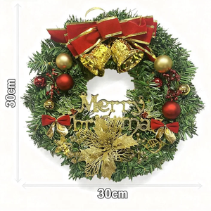 Guirlande de Noël de qualité supérieure, décoration de porte vintage pour les fêtes, utilisation domestique, durable - Product Image 3