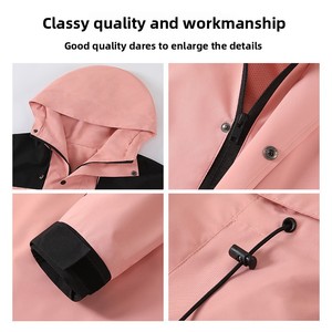Chaqueta Cortavientos <span class=keywords><strong>Impermeable</strong></span> de Montañismo Casual para Exteriores con <span class=keywords><strong>Capucha</strong></span> y Logo Impreso de Novedad - Product Image 5