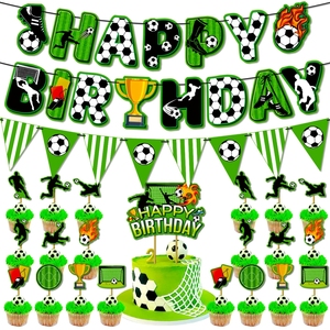 Guirnalda <span class=keywords><strong>de</strong></span> Globos <span class=keywords><strong>de</strong></span> Fútbol con Pancarta y Decoración para Pastel, Set <span class=keywords><strong>de</strong></span> 41 Piezas, Decoración <span class=keywords><strong>de</strong></span> Cumpleaños con Temática Deportiva para Fiesta <span class=keywords><strong>de</strong></span> Fútbol - Product Image 2