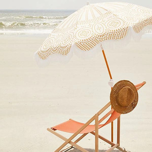 Sombrilla Manual Moderna para Exteriores con Eje Giratorio de 180 cm de Diámetro, Diseño de Columna Central para Patio y <span class=keywords><strong>Playa</strong></span> - Product Image 2