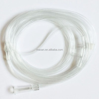Cannules nasales pour inhalation d'hydrogène avec embout souple, en PVC de qualité médicale, 2 m, stériles, transparentes, longue durée de vie