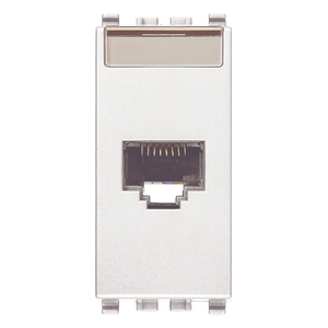 Plaque murale réseau RJ45 Cat6A UTP avec connecteur blanc - Product Image 1