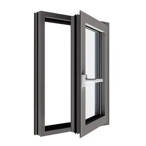 阳光直射室外upvc塑料框架滑动和平开窗门型材