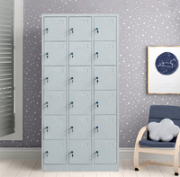 Casier de rangement pour meubles de bureau, portable, à 18 portes, piscine, en acier, compartiments multiples, mobilier de travail